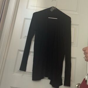 Black Open Front Cardigan